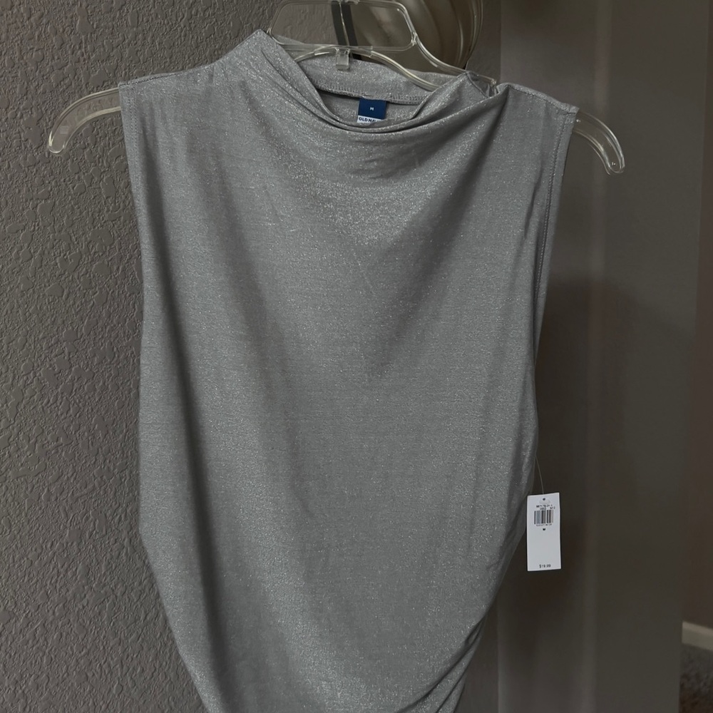 Old Navy Silver Knit Top